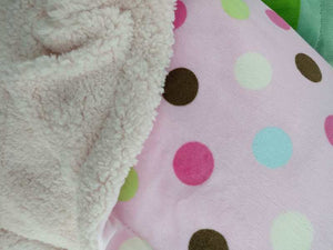 DOUBLE SIDED FUN FLEECE BLANKET WITH SHERPA LINING - FTX Clothing